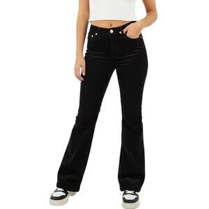 Y2K Black Corduroy Pants Flare Leg Jeans Low Rise Mid Rise 0 Vintage Arden B